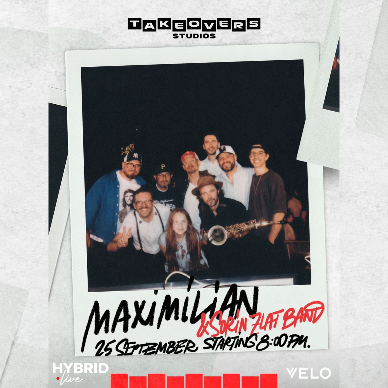 Afiș Maximilian & Sorin Zlat Band: Hybrid Live, 25 septembrie, Takeovers Studios